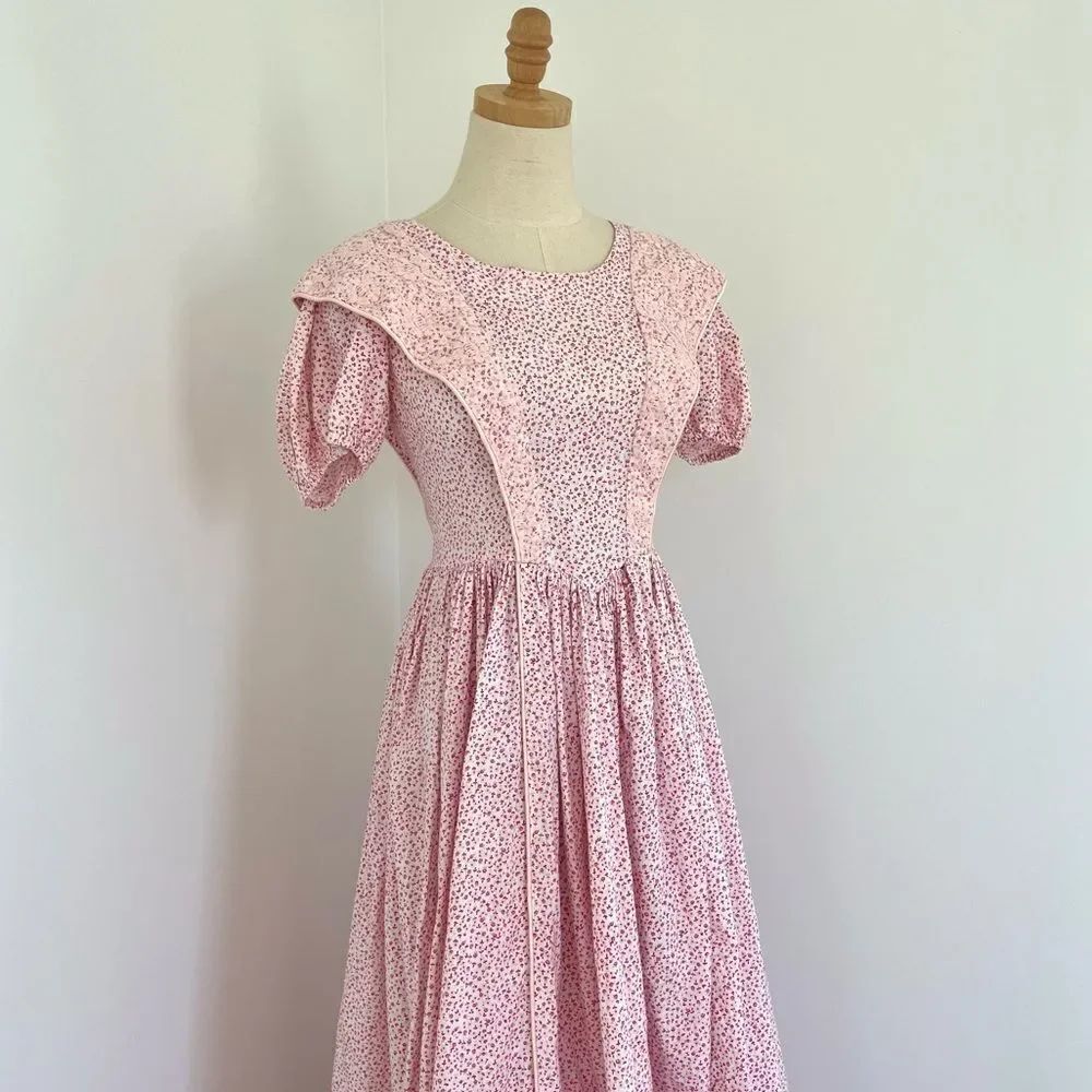 Vintage Puff Sleeve Prairie Dress XS